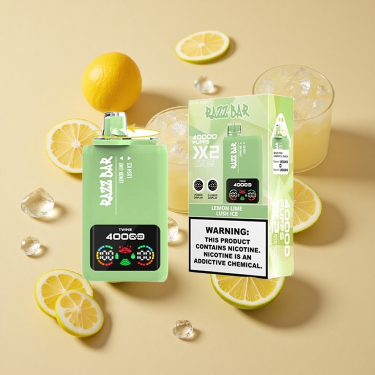 Razz Bar 40000 Bouffées Citron Vert_Limé Glacial Jusqu'à 40000 Bouffées