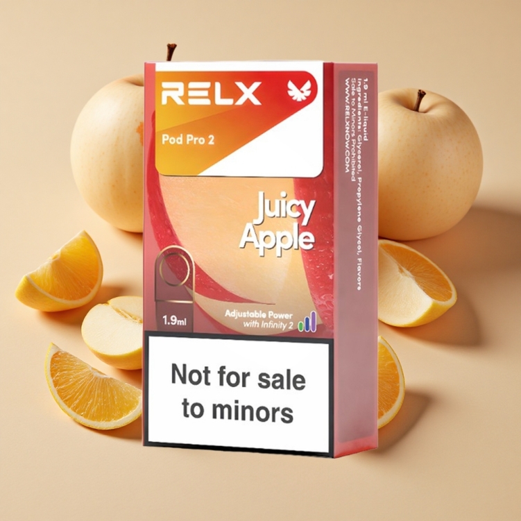 RELX Pod Pro 2 Dispositif de Vape Pomme Juteuse 600 Bouffées