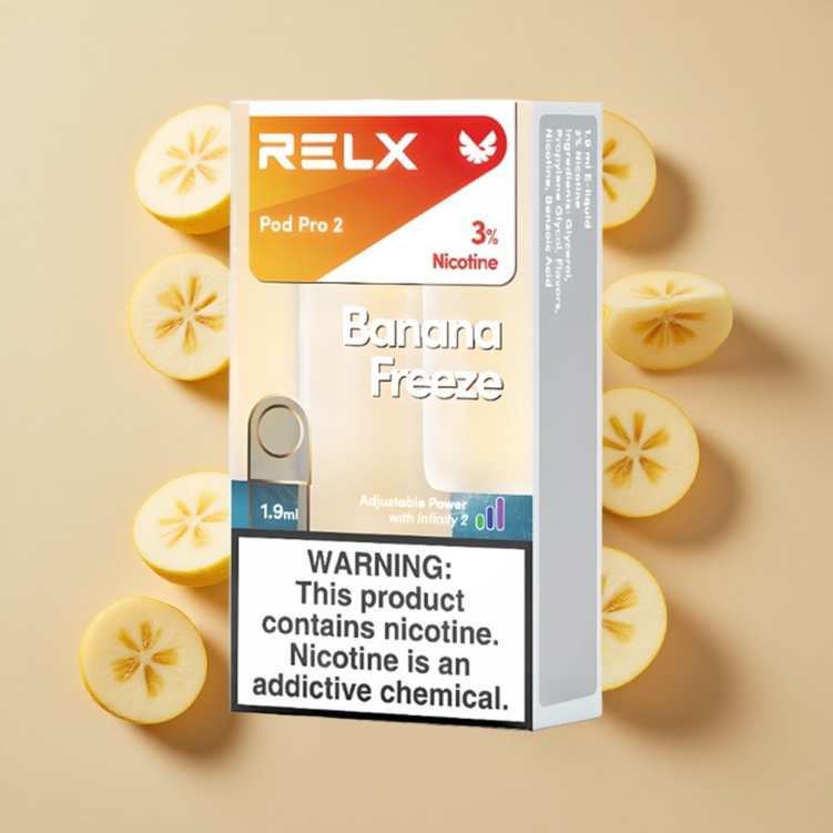Relx Pod Pro 2 Dispositif de Vape Banane Glacée 600 Puffs