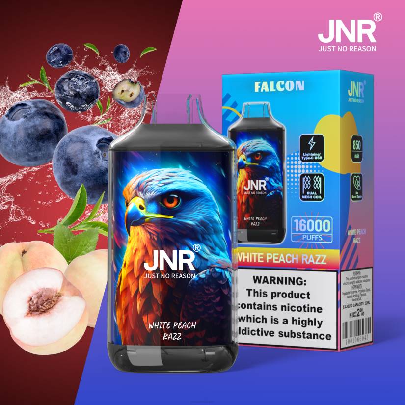 JNR vape review- faucon junior RPTN232 Razz à la pêche blanche sans fruits
